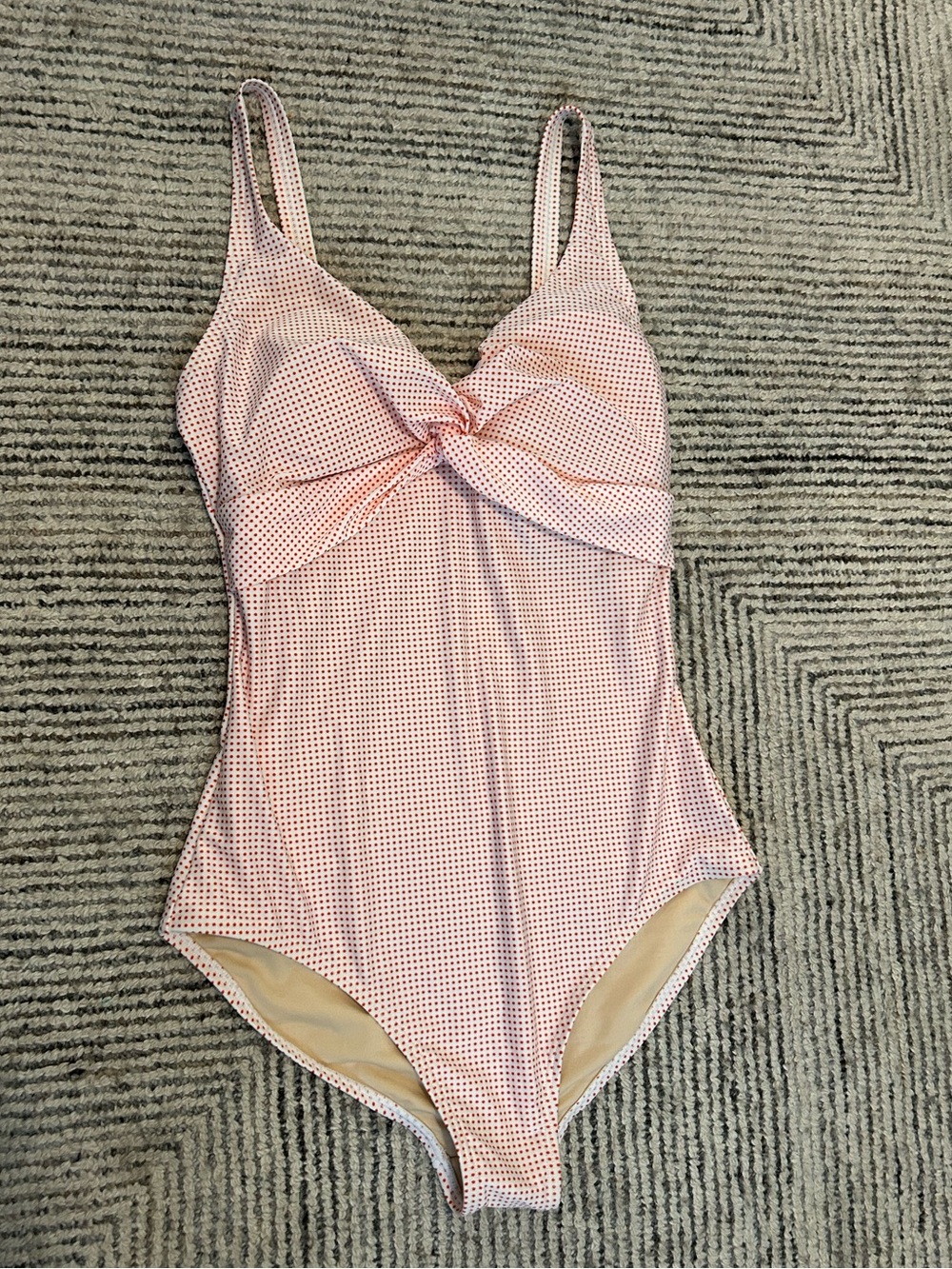 Betty’s Beach house Polka Dot Twist-Front One-Piece Swimsuit Pinup Retro